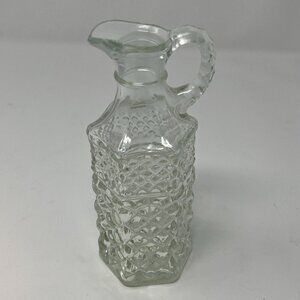 vintage anchor hocking wexford glass carafe pitcher clear